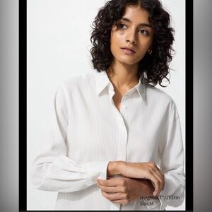 Uniqlo White Women's Button-Up Shirt
